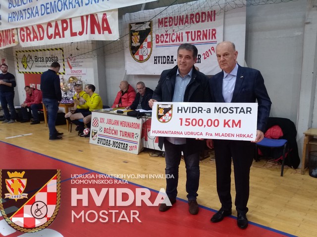 Hvidra-a Mostar donirala novac za udrugu fra.Mladen Hrkać